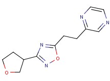 2-{2-[3-(tetrahydrofuran-3-yl)-1,2,4-oxadiazol-5-yl]ethyl}pyrazine