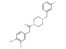 2-chloro-4-{2-[4-(3-fluorobenzyl)-1-piperazinyl]-2-oxoethyl}phenol