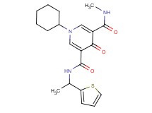 1-cyclohexyl-N-methyl-4-oxo-N'-[1-(2-thienyl)ethyl]-1,4-dihydro-3,5-pyridinedicarboxamide