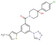 4-(4-chlorophenyl)-1-[3-(4-methyl-2-thienyl)-5-(1H-tetrazol-1-yl)benzoyl]-4-piperidinol