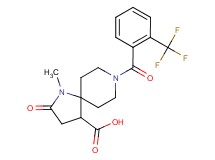 1-methyl-2-oxo-8-[2-(trifluoromethyl)benzoyl]-1,8-diazaspiro[4.5]decane-4-carboxylic acid