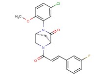 (1S*,4S*)-2-(5-chloro-2-methoxyphenyl)-5-[(2E)-3-(3-fluorophenyl)-2-propenoyl]-2,5-diazabicyclo[2.2.1]heptan-3-one