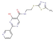 4-hydroxy-N-{2-[(5-methyl-1,3,4-thiadiazol-2-yl)thio]ethyl}-2-pyridin-3-ylpyrimidine-5-carboxamide
