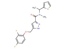 5-[(2,4-difluorophenoxy)methyl]-N-methyl-N-[1-(2-thienyl)ethyl]-1H-pyrazole-3-carboxamide