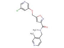 5-{[(5-chloro-3-pyridinyl)oxy]methyl}-N-methyl-N-[(3-methyl-4-pyridinyl)methyl]-3-isoxazolecarboxamide