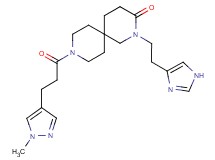 2-[2-(1H-imidazol-4-yl)ethyl]-9-[3-(1-methyl-1H-pyrazol-4-yl)propanoyl]-2,9-diazaspiro[5.5]undecan-3-one