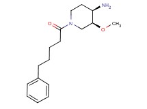 (3S*,4R*)-3-methoxy-1-(5-phenylpentanoyl)piperidin-4-amine