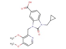 1-(cyclopropylmethyl)-3-[(3,4-dimethoxypyridin-2-yl)methyl]-2-oxo-2,3-dihydro-1H-benzimidazole-5-carboxylic acid