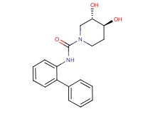 (3S*,4S*)-N-biphenyl-2-yl-3,4-dihydroxypiperidine-1-carboxamide