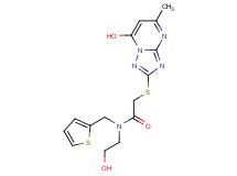 N-(2-hydroxyethyl)-2-[(7-hydroxy-5-methyl[1,2,4]triazolo[1,5-a]pyrimidin-2-yl)thio]-N-(2-thienylmethyl)acetamide