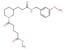 methyl 5-(3-{3-[(3-methoxybenzyl)amino]-3-oxopropyl}-1-piperidinyl)-5-oxopentanoate