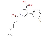 (3S*,4R*)-4-(3-fluorophenyl)-1-[(3E)-hex-3-enoyl]pyrrolidine-3-carboxylic acid