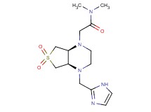 2-[(4aR*,7aS*)-4-(1H-imidazol-2-ylmethyl)-6,6-dioxidohexahydrothieno[3,4-b]pyrazin-1(2H)-yl]-N,N-dimethylacetamide