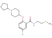 5-chloro-2-[(1-cyclopentyl-4-piperidinyl)oxy]-N-[2-(methylthio)ethyl]benzamide