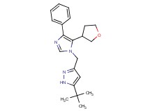 5-tert-butyl-3-{[4-phenyl-5-(tetrahydrofuran-3-yl)-1H-imidazol-1-yl]methyl}-1H-pyrazole