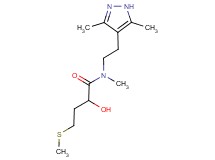 N-[2-(3,5-dimethyl-1H-pyrazol-4-yl)ethyl]-2-hydroxy-N-methyl-4-(methylthio)butanamide