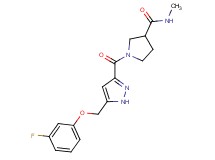 1-({5-[(3-fluorophenoxy)methyl]-1H-pyrazol-3-yl}carbonyl)-N-methylpyrrolidine-3-carboxamide
