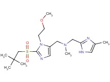 1-[2-[(2,2-dimethylpropyl)sulfonyl]-1-(2-methoxyethyl)-1H-imidazol-5-yl]-N-methyl-N-[(4-methyl-1H-imidazol-2-yl)methyl]methanamine