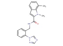 1,7-dimethyl-N-[2-(1H-1,2,4-triazol-1-yl)benzyl]-1H-indole-2-carboxamide