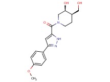 (3S*,4R*)-4-(hydroxymethyl)-1-{[3-(4-methoxyphenyl)-1H-pyrazol-5-yl]carbonyl}-3-piperidinol