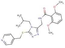 N-({4-isobutyl-5-[(4-pyridinylmethyl)thio]-4H-1,2,4-triazol-3-yl}methyl)-2,6-dimethoxybenzamide