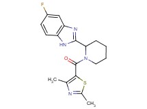 2-{1-[(2,4-dimethyl-1,3-thiazol-5-yl)carbonyl]-2-piperidinyl}-5-fluoro-1H-benzimidazole