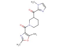 {1-[(2,5-dimethyl-1,3-oxazol-4-yl)carbonyl]-3-piperidinyl}(1-methyl-1H-imidazol-2-yl)methanone