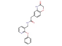 2-(3-oxo-3,4-dihydro-2H-1,4-benzoxazin-6-yl)-N-[(2-phenoxypyridin-3-yl)methyl]acetamide