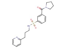 N-(3-pyridin-2-ylpropyl)-3-(pyrrolidin-1-ylcarbonyl)benzenesulfonamide