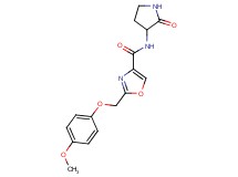 2-[(4-methoxyphenoxy)methyl]-N-(2-oxopyrrolidin-3-yl)-1,3-oxazole-4-carboxamide