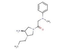 (3R*,4S*)-1-{[methyl(phenyl)amino]acetyl}-4-propylpyrrolidin-3-amine