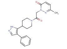 6-methyl-2-{2-oxo-2-[4-(4-phenyl-1H-pyrazol-5-yl)piperidin-1-yl]ethyl}pyridazin-3(2H)-one