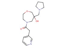 4-(pyridin-3-ylacetyl)-6-(pyrrolidin-1-ylmethyl)-1,4-oxazepan-6-ol