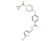 4-{[1-(cyclopropylcarbonyl)-4-piperidinyl]oxy}-N-[(5-methyl-2-furyl)methyl]benzamide