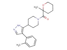 4-[4-(2-methylphenyl)-1H-pyrazol-5-yl]-1-[(2-methyltetrahydro-2H-pyran-2-yl)carbonyl]piperidine