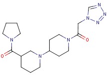 3-(pyrrolidin-1-ylcarbonyl)-1'-(1H-tetrazol-1-ylacetyl)-1,4'-bipiperidine