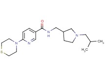 N-[(1-isobutyl-3-pyrrolidinyl)methyl]-6-(4-thiomorpholinyl)nicotinamide