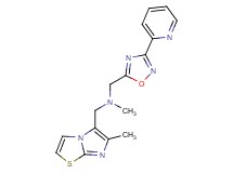 N-methyl-1-(6-methylimidazo[2,1-b][1,3]thiazol-5-yl)-N-{[3-(2-pyridinyl)-1,2,4-oxadiazol-5-yl]methyl}methanamine