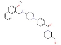 {1-[4-(4-{[(2-methoxy-1-naphthyl)methyl]amino}-1-piperidinyl)benzoyl]-3-piperidinyl}methanol