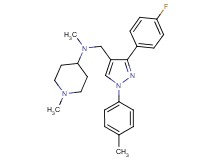 N-{[3-(4-fluorophenyl)-1-(4-methylphenyl)-1H-pyrazol-4-yl]methyl}-N,1-dimethyl-4-piperidinamine