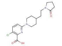 3-chloro-6-{4-[2-(2-oxo-1-pyrrolidinyl)ethyl]-1-piperidinyl}-2-pyridinecarboxylic acid