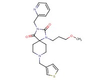 1-(3-methoxypropyl)-3-(2-pyridinylmethyl)-8-(3-thienylmethyl)-1,3,8-triazaspiro[4.5]decane-2,4-dione