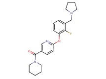 2-[2-fluoro-3-(pyrrolidin-1-ylmethyl)phenoxy]-5-(piperidin-1-ylcarbonyl)pyridine
