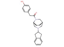 4-{2-[(1S*,5R*)-3-(2,3-dihydro-1H-inden-2-yl)-3,6-diazabicyclo[3.2.2]non-6-yl]-2-oxoethyl}phenol