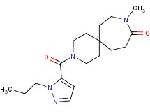 9-methyl-3-[(1-propyl-1H-pyrazol-5-yl)carbonyl]-3,9-diazaspiro[5.6]dodecan-10-one