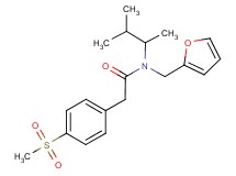 N-(1,2-dimethylpropyl)-N-(2-furylmethyl)-2-[4-(methylsulfonyl)phenyl]acetamide