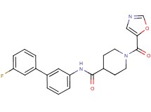 N-(3'-fluorobiphenyl-3-yl)-1-(1,3-oxazol-5-ylcarbonyl)piperidine-4-carboxamide