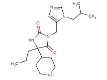 3-[(1-isobutyl-1H-imidazol-5-yl)methyl]-5-(4-piperidinyl)-5-propyl-2,4-imidazolidinedione dihydrochloride