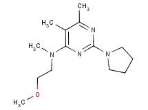 N-(2-methoxyethyl)-N,5,6-trimethyl-2-pyrrolidin-1-ylpyrimidin-4-amine