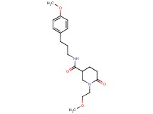 1-(2-methoxyethyl)-N-[3-(4-methoxyphenyl)propyl]-6-oxo-3-piperidinecarboxamide